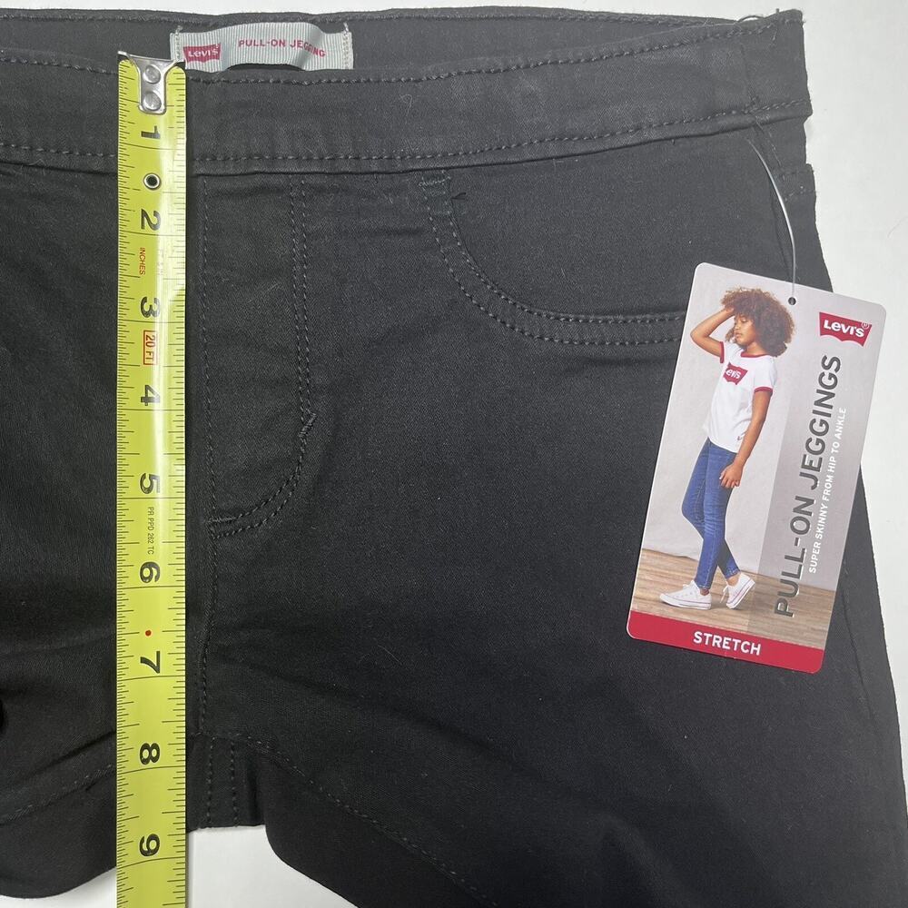 NWT Levis Jeggings Jeans Girls 14 Stretch Pull On Black Casual School Classic - Picture 5 of 9